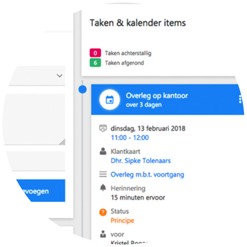 Pyber CRM - taak en kalender beheer