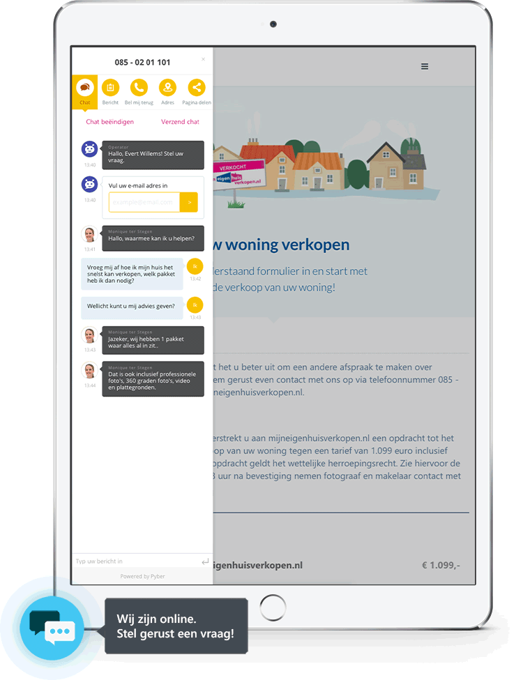 Pyber CRM Call-to-action widget